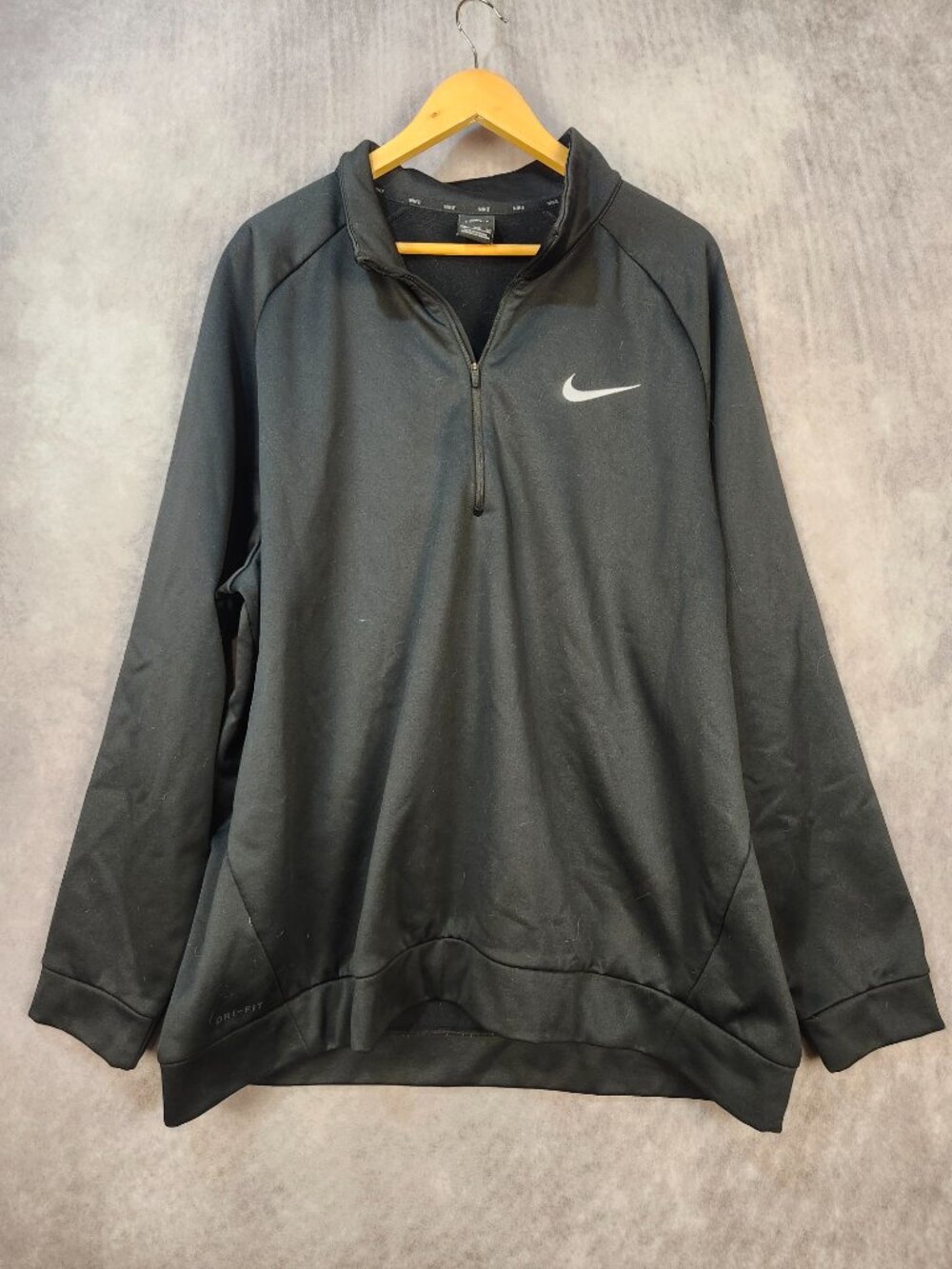 Nike Dri-Fit Black Quarter Zip Pullover Size 3XL